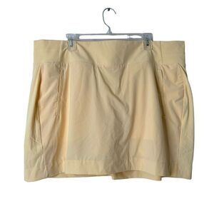 Athleta Brooklyn Tennis Golf 16" Skort Size 22 Butter Yellow Athletic Pickleball